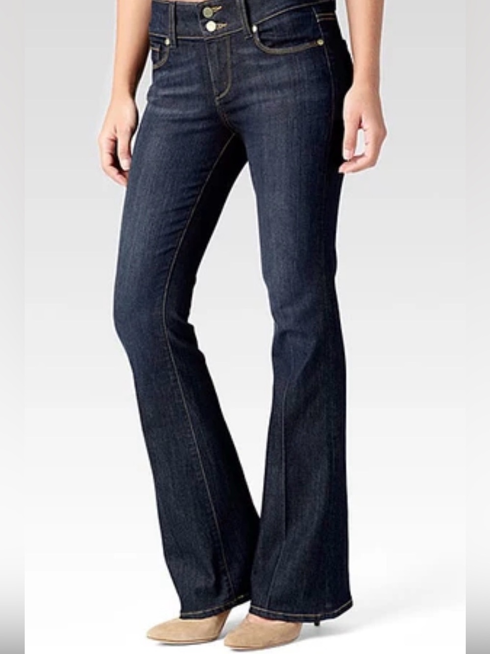 PAIGE Hidden Hills Bootcut Jeans Dark Indigo Blue Size 31